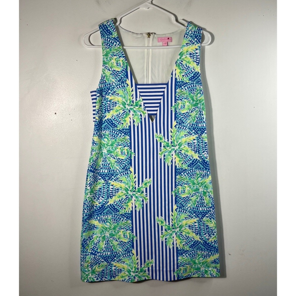 Lilly Pulitzer Chiara Shift Dress Bennet Blue Tropic Like Its Hot Pattern S
